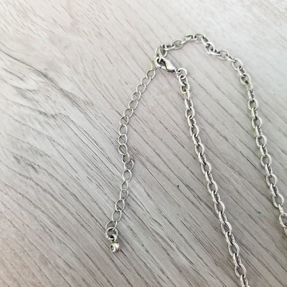 Large boho turquoise necklace - Picture 3 of 10